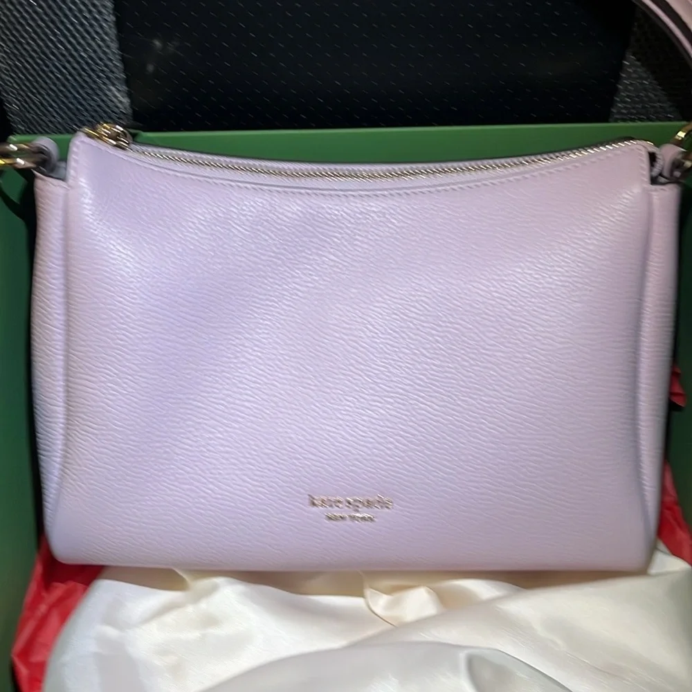 Kate Spade Knott Pebbled Leather Shoulder Bag - Violet Mist - Picture 4 of 8